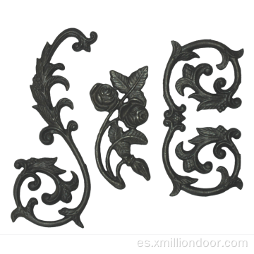 Componentes decorativos de hierro forjado
